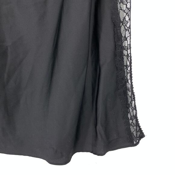 Simkhai Vea Lace Trim Open Back Gown Womens Size 10 Black Draped Satin NEW - Picture 4 of 10
